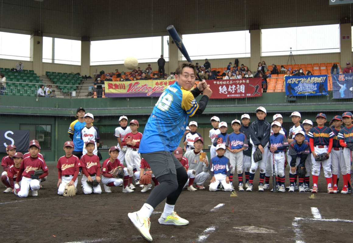 野球指導の様子