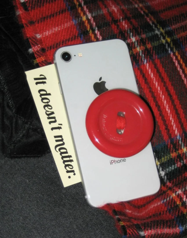 iPhone、ポップソケッツ、チェック柄