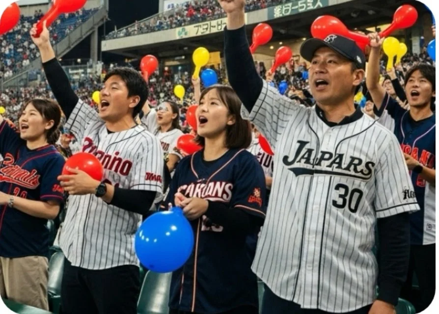 野球応援の様子