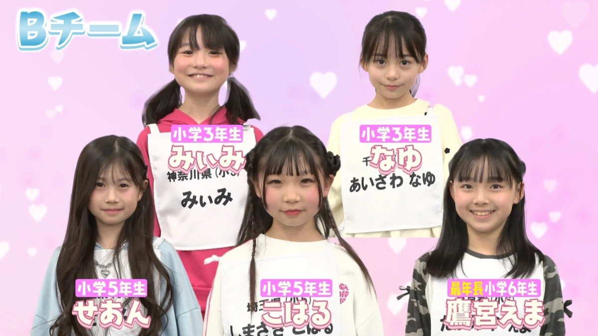 Bチームの小学生の女の子たち