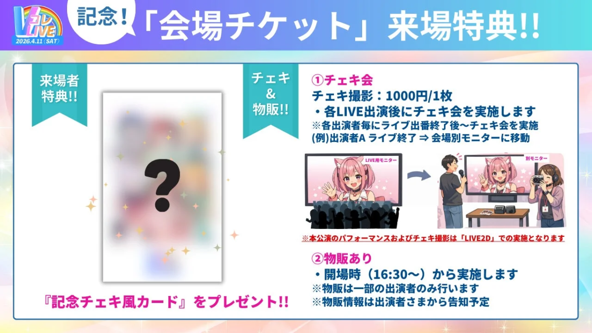 特典とチェキ会の詳細