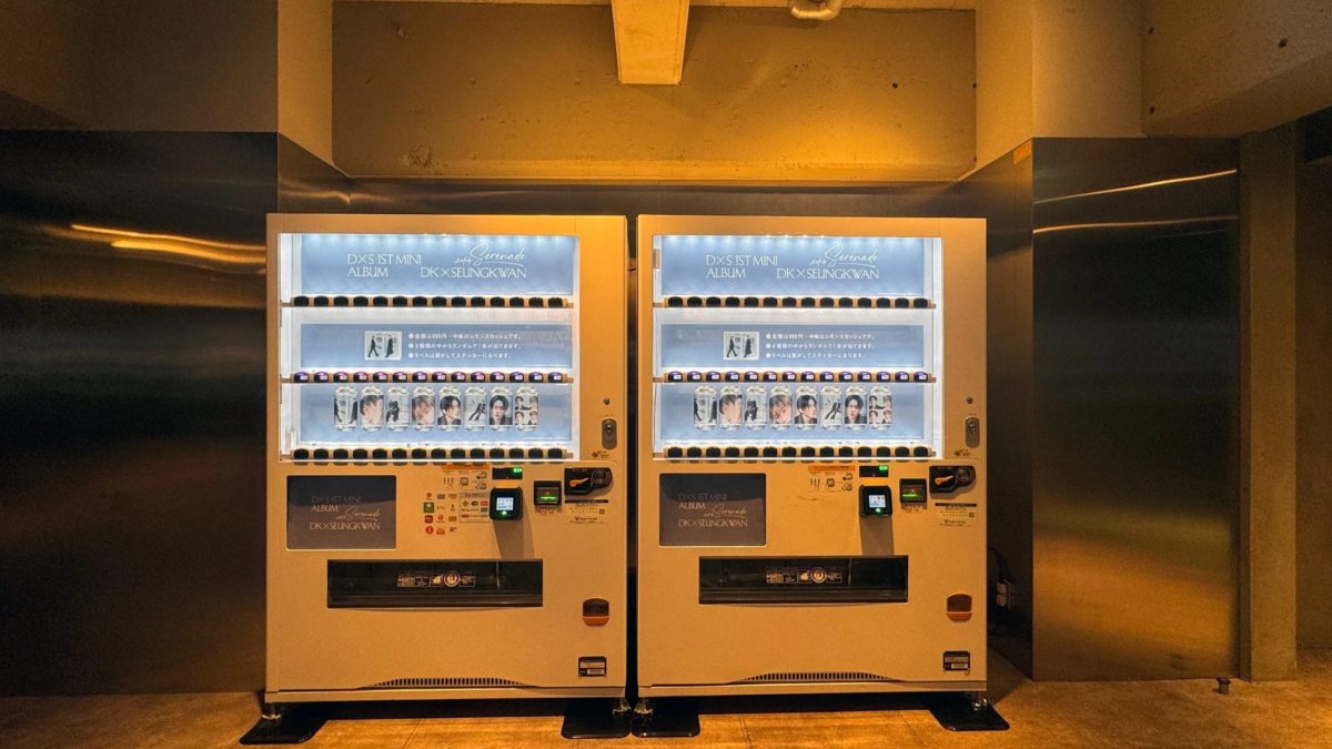 オリジナルラベル缶の自動販売機