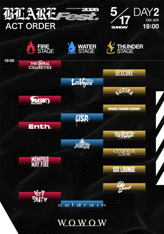 BLARE FEST. 2026 ACT ORDER DAY 2