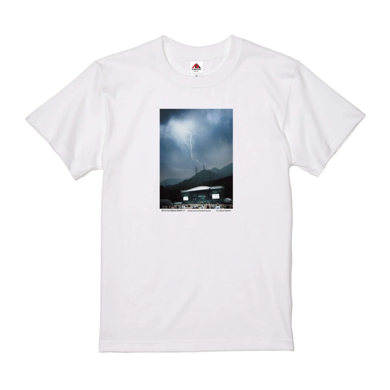 オリジナルTシャツ白、雷