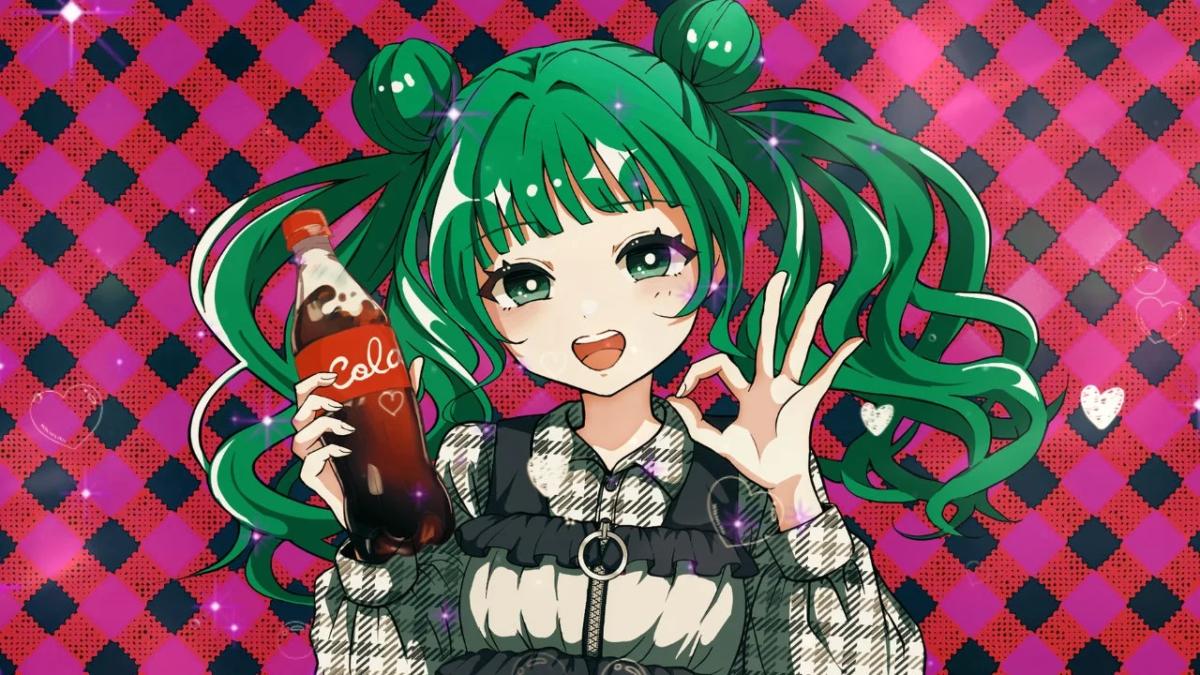 コーラを持ったキャラクター