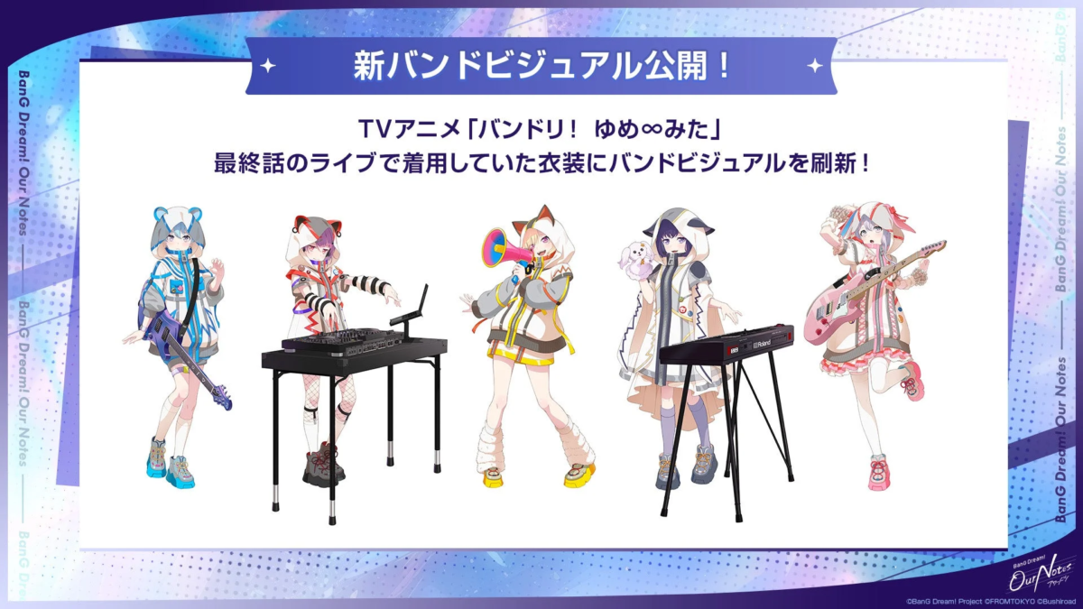 新しいバンドビジュアルが公開されたことを告知する画像