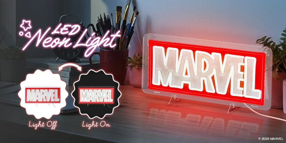MARVELロゴのLEDネオンライト